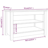 Shoe Bench Honey Brown 70x38x45.5 cm Solid Wood Pine