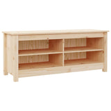Shoe Bench 110x38x45.5 cm Solid Wood Pine - Front View