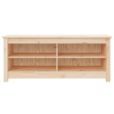 Shoe Bench 110x38x45.5 cm Solid Wood Pine - Side View
