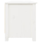 Shoe Bench White 110x38x45.5 cm Solid Wood Pine