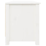 Shoe Bench White 110x38x45.5 cm Solid Wood Pine - Top-Down View