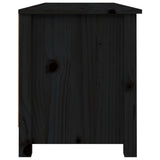 Shoe Bench Black 110x38x45.5 cm Solid Wood Pine - Top-Down View