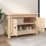 Shoe Cabinet 70x38x45.5 cm Solid Wood Pine - Side View