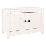 Shoe Cabinet White 70x38x45.5 cm Solid Wood Pine - Front View