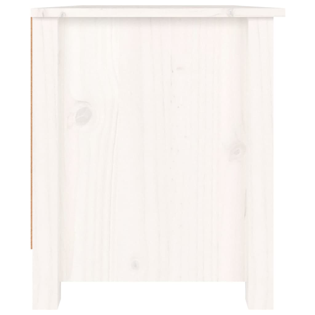 Shoe Cabinet White 70x38x45.5 cm Solid Wood Pine