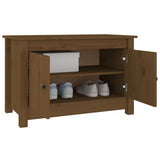 Shoe Cabinet Honey Brown 70x38x45.5 cm Solid Wood Pine