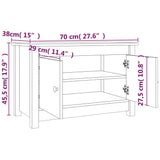 Shoe Cabinet Honey Brown 70x38x45.5 cm Solid Wood Pine