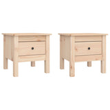 Side Tables 2 pcs 40x40x39 cm Solid Wood Pine