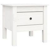 Side Tables 2 pcs White 40x40x39 cm Solid Wood Pine - Side View