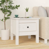 Side Tables 2 pcs White 40x40x39 cm Solid Wood Pine - Top-Down View