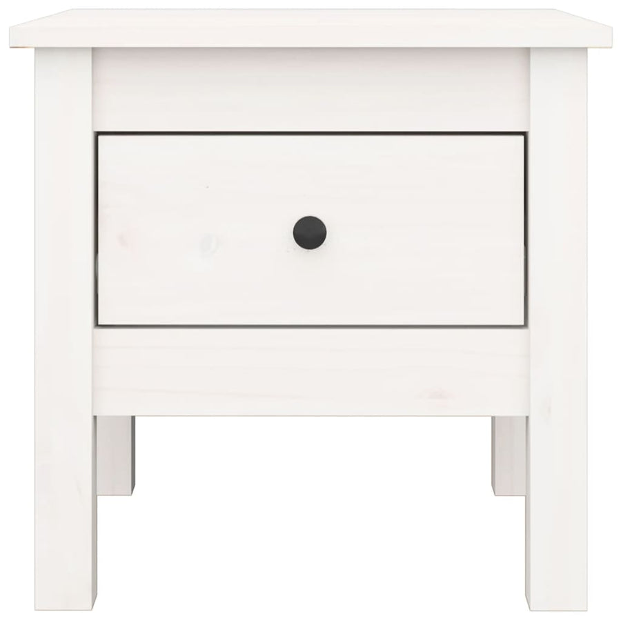 Side Tables 2 pcs White 40x40x39 cm Solid Wood Pine