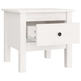 Side Tables 2 pcs White 40x40x39 cm Solid Wood Pine - Extra Image