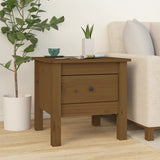 Side Tables 2 pcs Honey Brown 40x40x39 cm Solid Wood Pine - Top-Down View