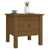 Side Tables 2 pcs Honey Brown 40x40x39 cm Solid Wood Pine - Rear View