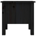 Side Table Black 40x40x39 cm Solid Wood Pine