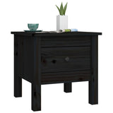 Side Tables 2 pcs Black 40x40x39 cm Solid Wood Pine - 45-Degree Angle