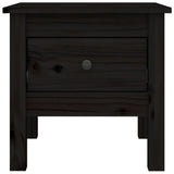 Side Tables 2 pcs Black 40x40x39 cm Solid Wood Pine