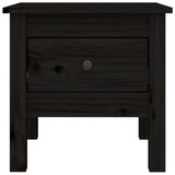 Side Tables 2 pcs Black 40x40x39 cm Solid Wood Pine - Low Angle