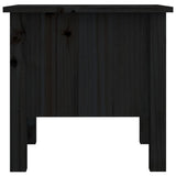 Side Tables 2 pcs Black 40x40x39 cm Solid Wood Pine