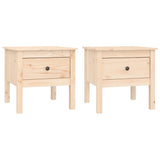 Side Tables 2 pcs 50x50x49 cm Solid Wood Pine