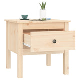 Side Tables 2 pcs 50x50x49 cm Solid Wood Pine - Close-Up Angle