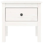 Side Table White 50x50x49 cm Solid Wood Pine