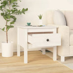 Side Tables 2 pcs White 50x50x49 cm Solid Wood Pine