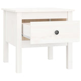 Side Tables 2 pcs White 50x50x49 cm Solid Wood Pine - Extra Image