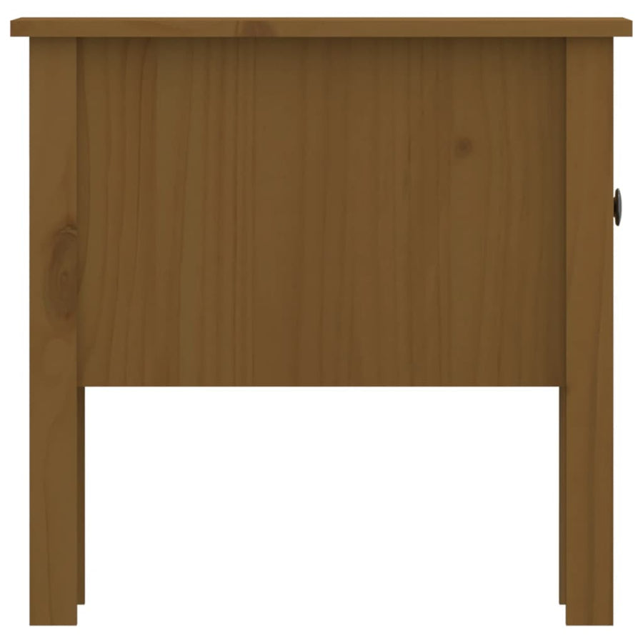 Side Table Honey Brown 50x50x49 cm Solid Wood Pine