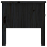 Side Table Black 50x50x49 cm Solid Wood Pine - Low Angle