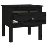 Side Tables 2 pcs Black 50x50x49 cm Solid Wood Pine - Extra Image