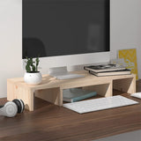Monitor Stand 60x24x10.5 cm Solid Wood Pine - Low Angle
