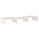 Monitor Stand White 60x24x10.5 cm Solid Wood Pine - Top-Down View