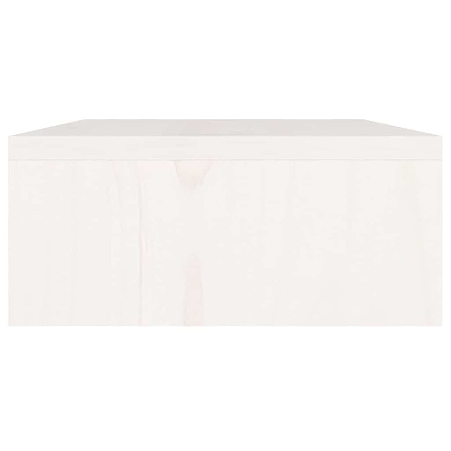 Monitor Stand White 60x24x10.5 cm Solid Wood Pine