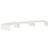 Monitor Stand White 80x24x10.5 cm Solid Wood Pine