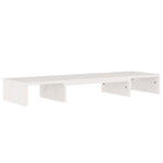 Monitor Stand White 80x24x10.5 cm Solid Wood Pine