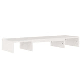 Monitor Stand White 80x24x10.5 cm Solid Wood Pine - Side View