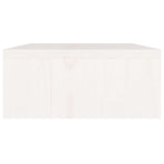 Monitor Stand White 80x24x10.5 cm Solid Wood Pine