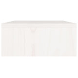 Monitor Stand White 80x24x10.5 cm Solid Wood Pine - Rear View
