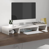 Monitor Stand White 80x24x10.5 cm Solid Wood Pine - Extra Image