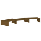 Monitor Stand Honey Brown 80x24x10.5 cm Solid Wood Pine - Front View