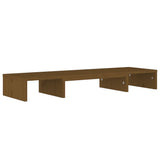 Monitor Stand Honey Brown 80x24x10.5 cm Solid Wood Pine - Side View
