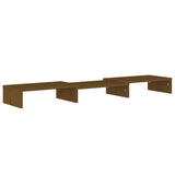 Monitor Stand Honey Brown 80x24x10.5 cm Solid Wood Pine - Top-Down View