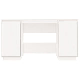 Desk White 140x50x75 cm Solid Wood Pine - 45-Degree Angle