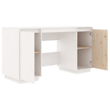 Desk White 140x50x75 cm Solid Wood Pine