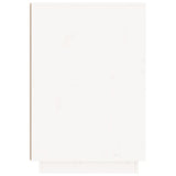 Desk White 140x50x75 cm Solid Wood Pine - Close-Up Angle