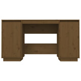 Desk Honey Brown 140x50x75 cm Solid Wood Pine - 45-Degree Angle