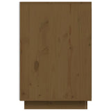Desk Honey Brown 140x50x75 cm Solid Wood Pine - Close-Up Angle