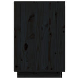 Desk Black 140x50x75 cm Solid Wood Pine - Close-Up Angle