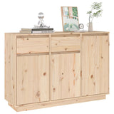Sideboard 110x34x75 cm Solid Wood Pine - Rear View